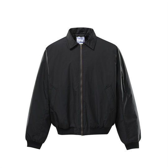 Unisex Kurz geschnittene Boxy‑Bomberjacke mit Reißverschluss, Rippbündchen und Ärmel‑Utilitytasche Shop Nory