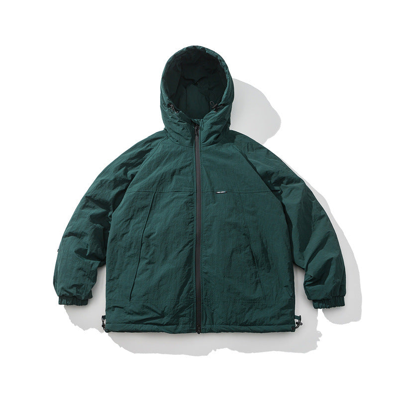 Unisex Oversized leicht wattierte Ripstop-Kapuzenjacke mit verdecktem Zwei-Wege-Reißverschluss Shop Nory