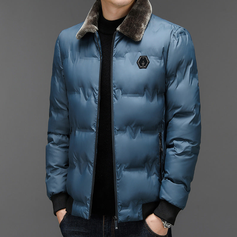Herren Steppjacke mit abnehmbarem Kunstfellkragen Shop Nory