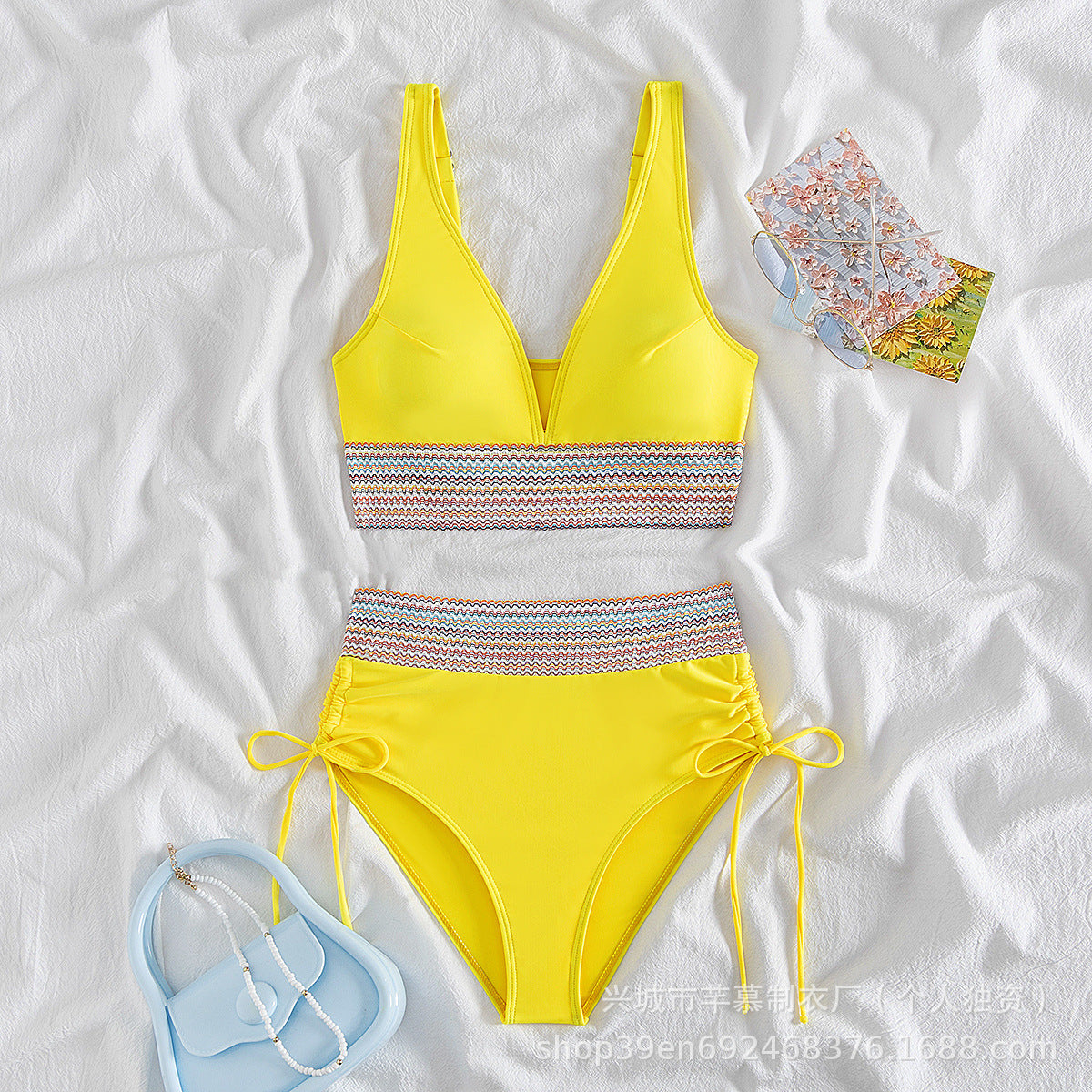 Damen Hochgeschnittener Sportbikini Shopnory