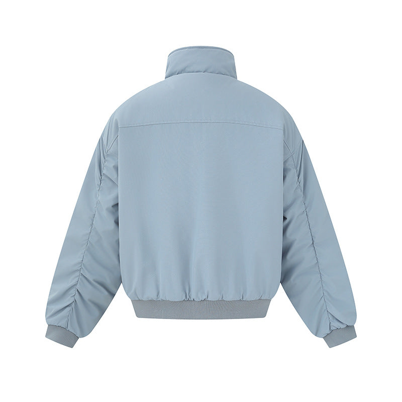 Unisex Boxy-Blousonjacke mit hohem Stehkragen und elastischem Saum Shop Nory
