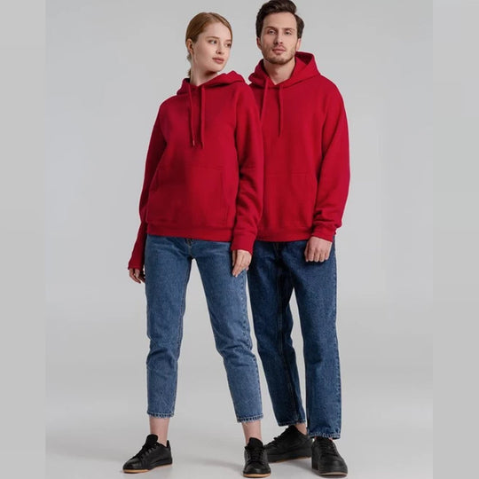 Unisex nan minimalistischer Heavyweight Kapuzenpullover aus French‑Terry mit verdeckter Kängurutasche und schmaler Silhouette Shop Nory