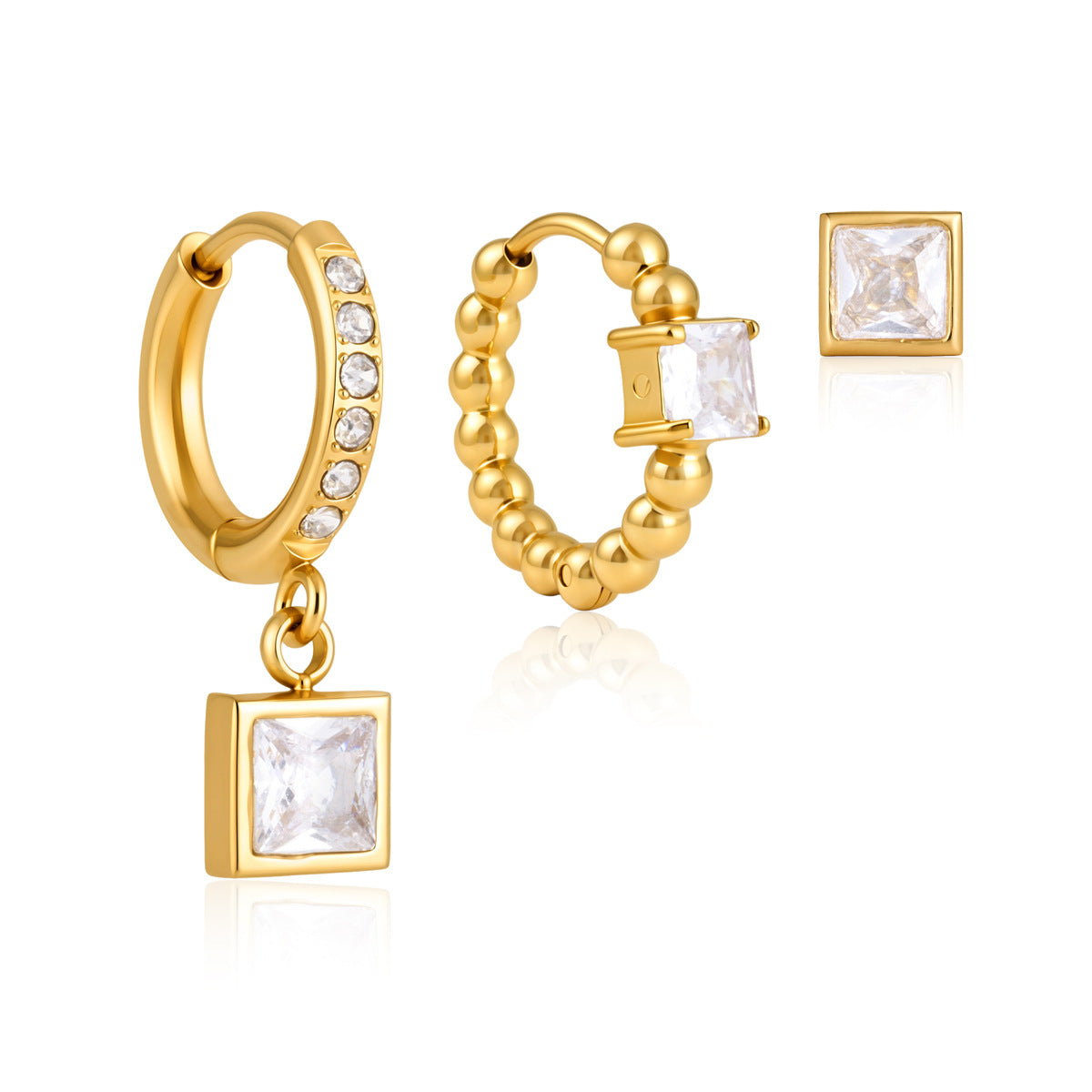 Damen Ohrhänger mit funkelnden Zirkonia und elegantem Kugeldesign Shop Nory