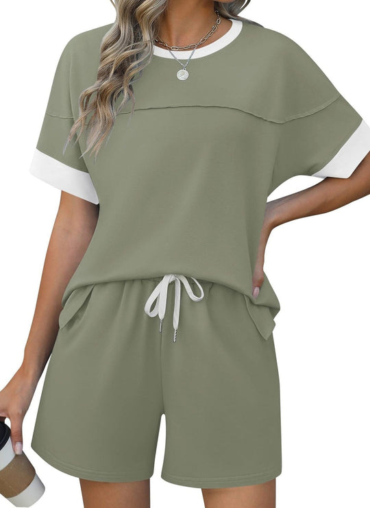 Damen lässiges Sport-Outfit mit elastischem Bund und praktischen Taschen Shopnory