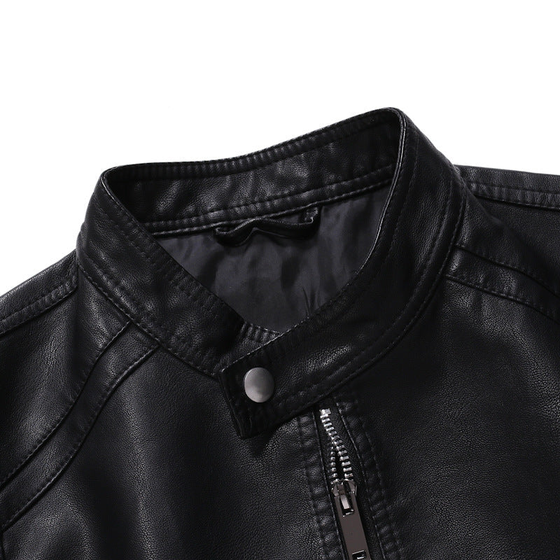 Herren jacke mit modernem Stehkragen und glattem Finish