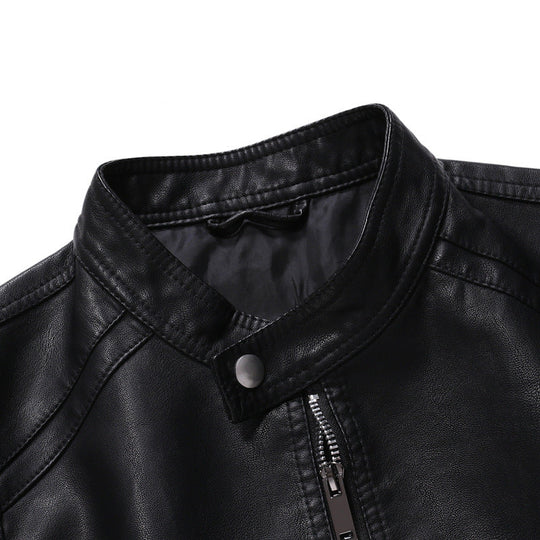Herren jacke mit modernem Stehkragen und glattem Finish