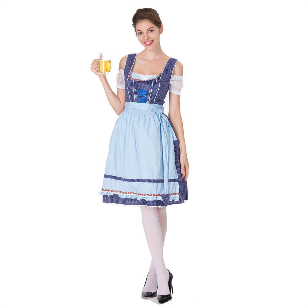 Damen nan tradicionales Oktoberfest Dirndlkleid mit Schürze Shop Nory