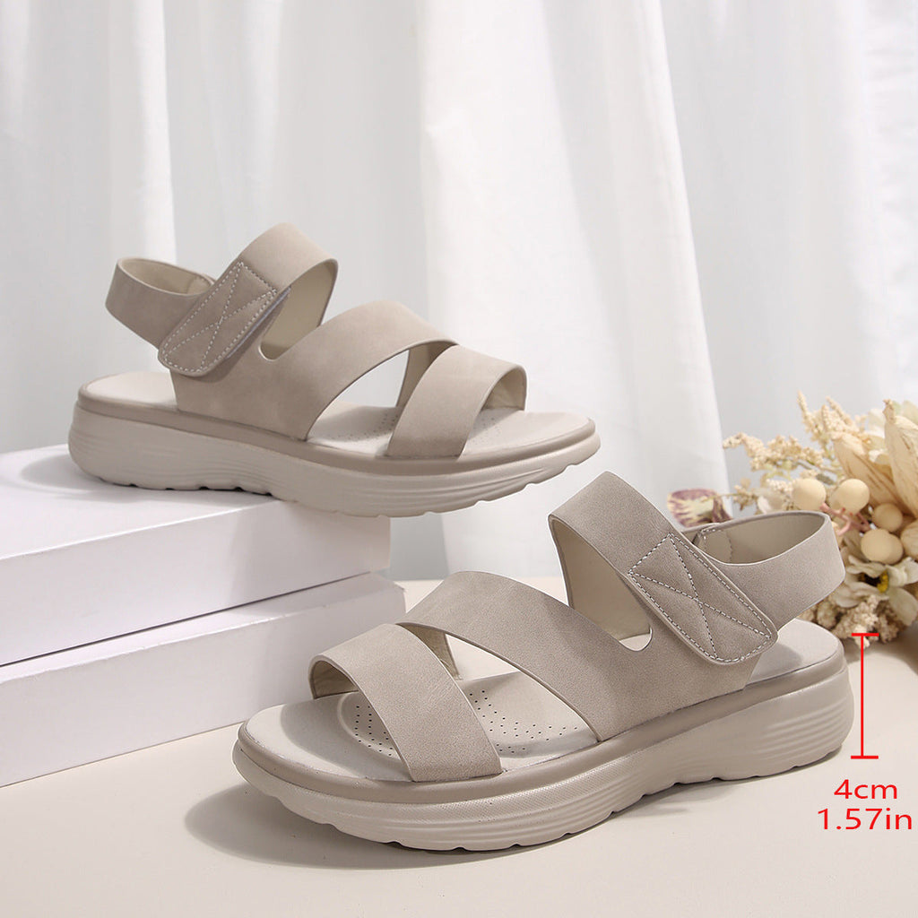 Damen Komfortsandalen mit verstellbaren Klettverschlüssen und ergonomischem Fußbett