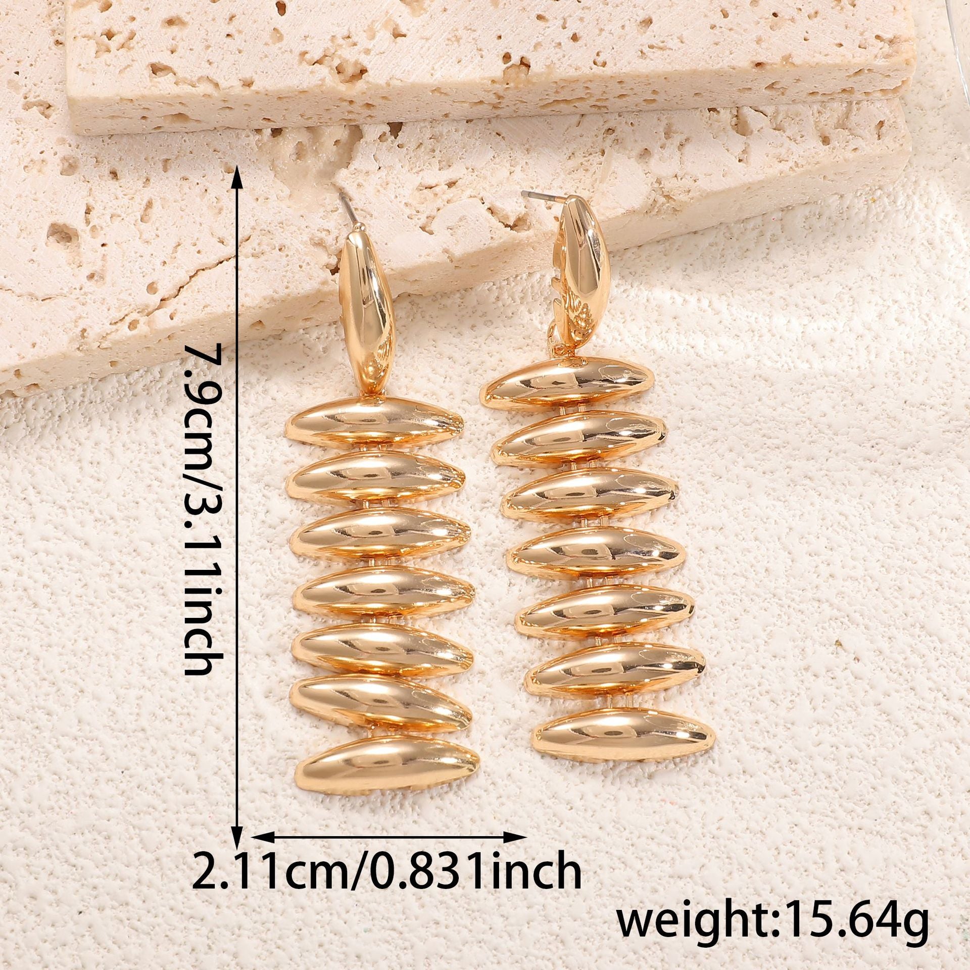 Damen Hängende Ohrringe im modernen Spiraldesign Shop Nory