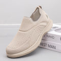 Damen Slip-On Sneakers mit atmungsaktivem Strick-Obermaterial