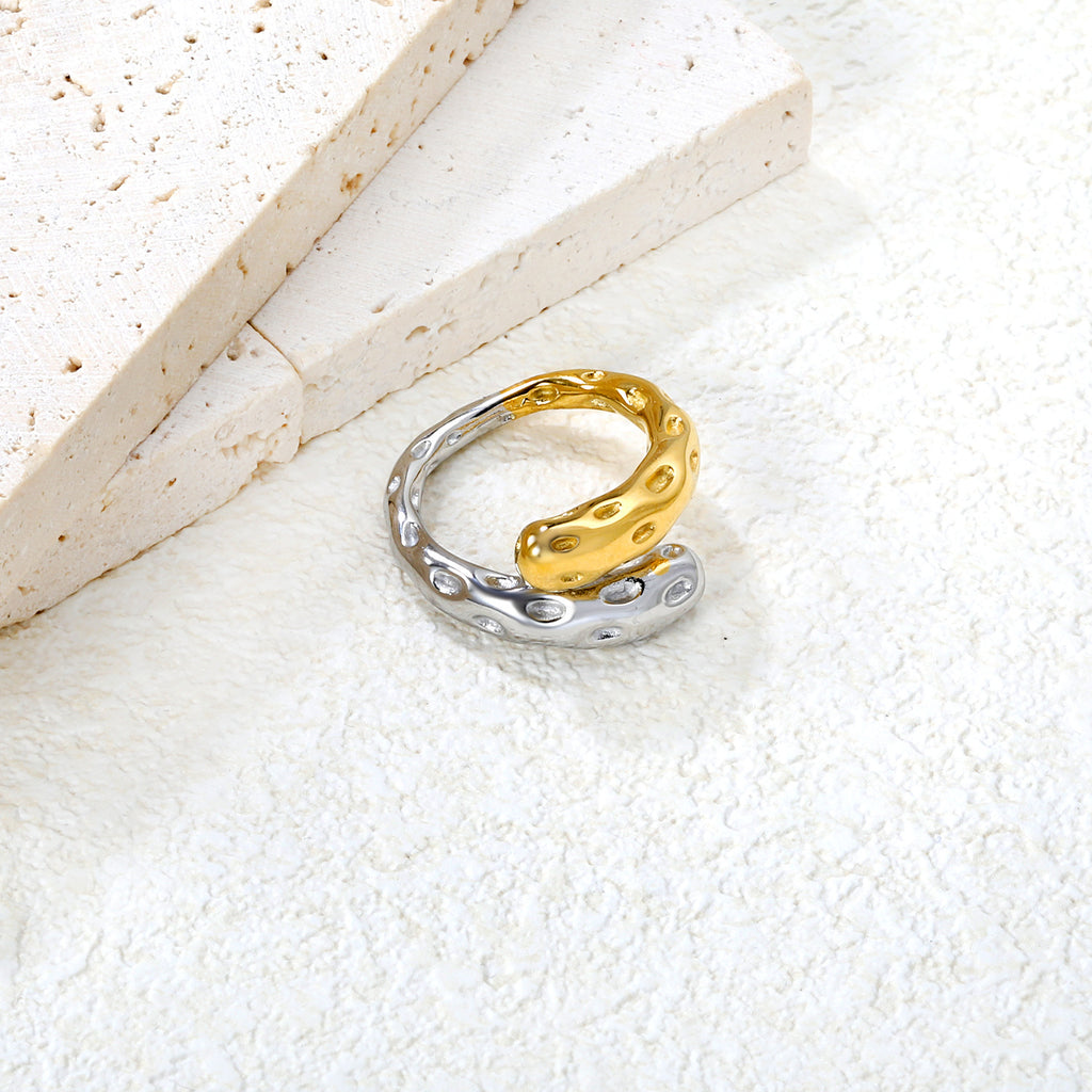 Damen Ring mit doppeltem Design und einstellbarer Größe Shop Nory