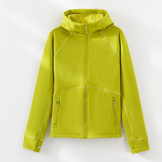 Damen Kapuzen-Fleecejacke mit durchgehendem Reißverschluss, ergonomischen Nähten und Reißverschlusstaschen Shop Nory