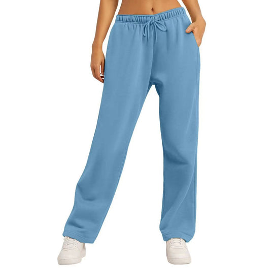 Damen nan extraweiche Relax-Hose mit hohem Komfortbund Kordelzug und geradem Bein Shop Nory