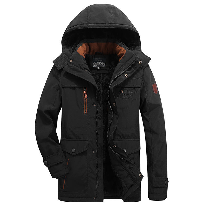 Herren winddichter Freizeitparka mit kuscheliger Teddyfleece‑Innenschicht und Multifunktionstaschen Shop Nory