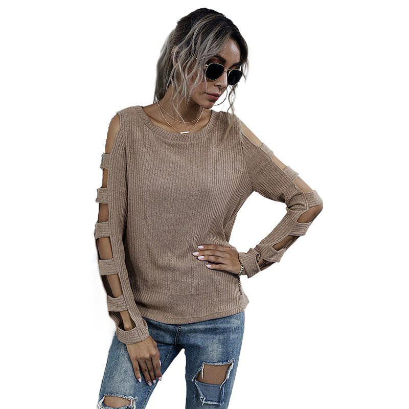 Damen Bequemer Pullover mit Cut-Out-Details Shop Nory