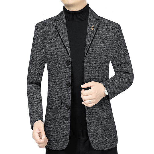 Herren Modernes Einreihiges City-Blazer mit aufgesetzten Taschen und leichter Halbfütterung Shop Nory