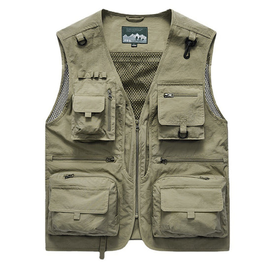 Herren Multifunktionale Angler- und Utilityweste mit Mesh‑Einsätzen und Multifachtaschen Shop Nory