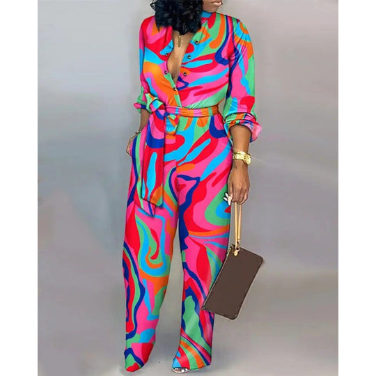 Damen Denim Jumpsuit mit modischem Patchwork-Design und praktischen Taschen
