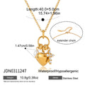 Damen Halskette mit herzförmigem Anhänger und glänzenden Kristallakzenten Shop Nory