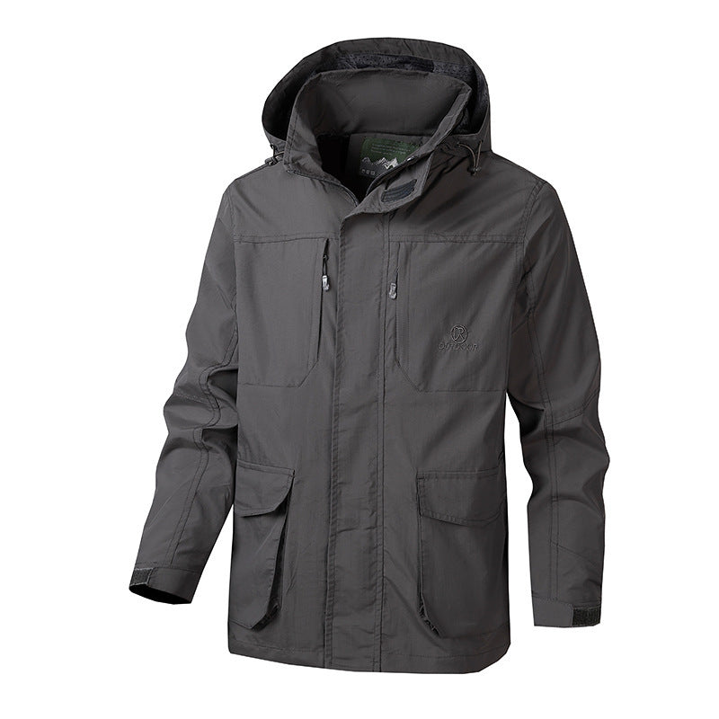 Herren Funktionale Jacke mit verstellbarem Kapuzendesign Shop Nory