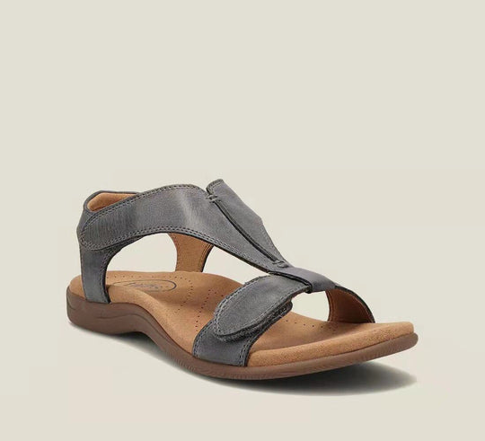 Damen Leder-Sandalen mit verstellbaren Klettriemen und ergonomischem Komfortfußbett Shop Nory