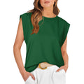 Damen Modisches Basic T-Shirt mit Schulterpolstern
