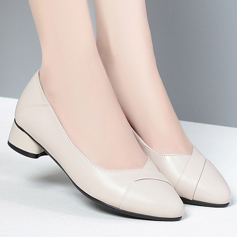 Damen Elegante Pumps mit geschmackvollem Rüschendetail und komfortablem Blockabsatz