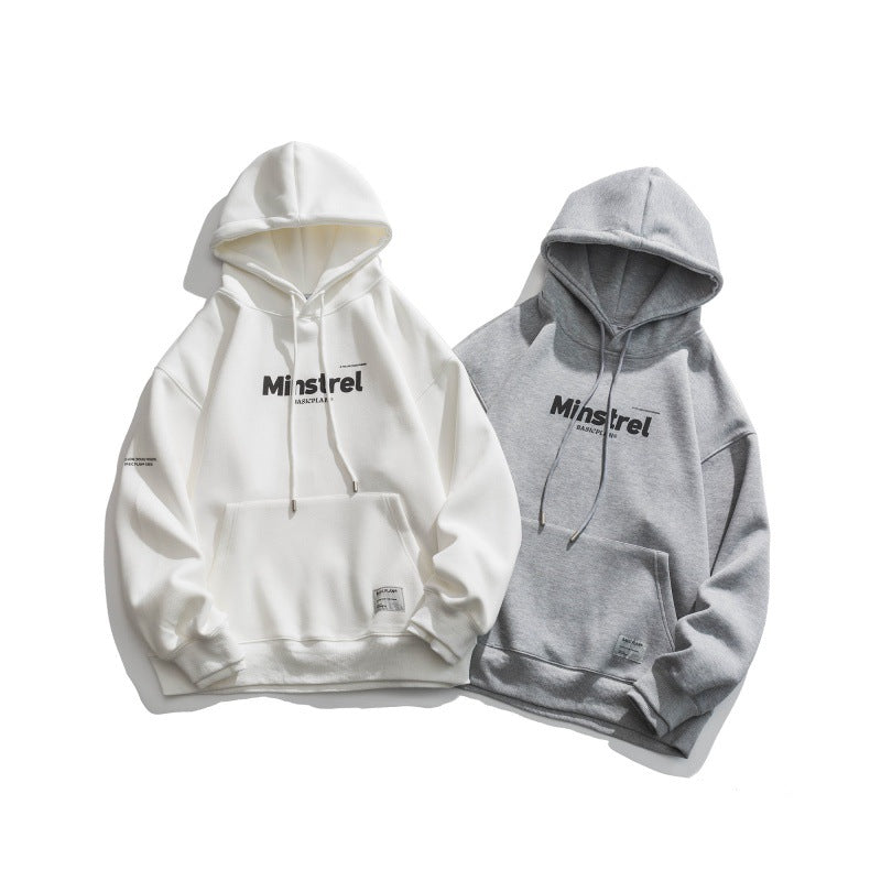 Unisex Oversize-Kapuzenpullover mit minimalem Logoprint, Fleece-Innenfutter und Kängurutasche Shop Nory