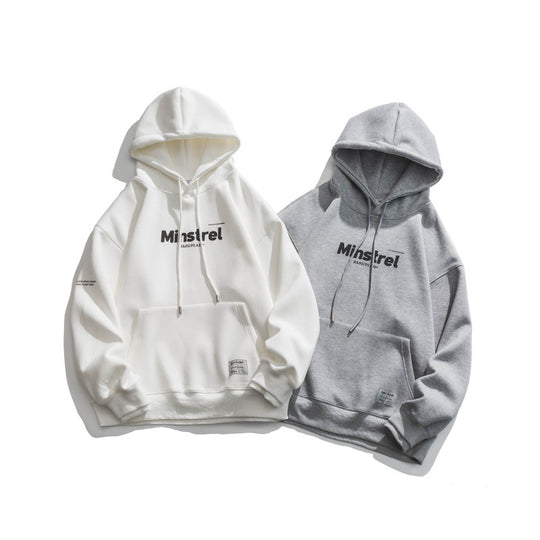 Unisex Oversize-Kapuzenpullover mit minimalem Logoprint, Fleece-Innenfutter und Kängurutasche Shop Nory