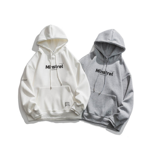 Unisex Oversize-Kapuzenpullover mit minimalem Logoprint, Fleece-Innenfutter und Kängurutasche Shop Nory