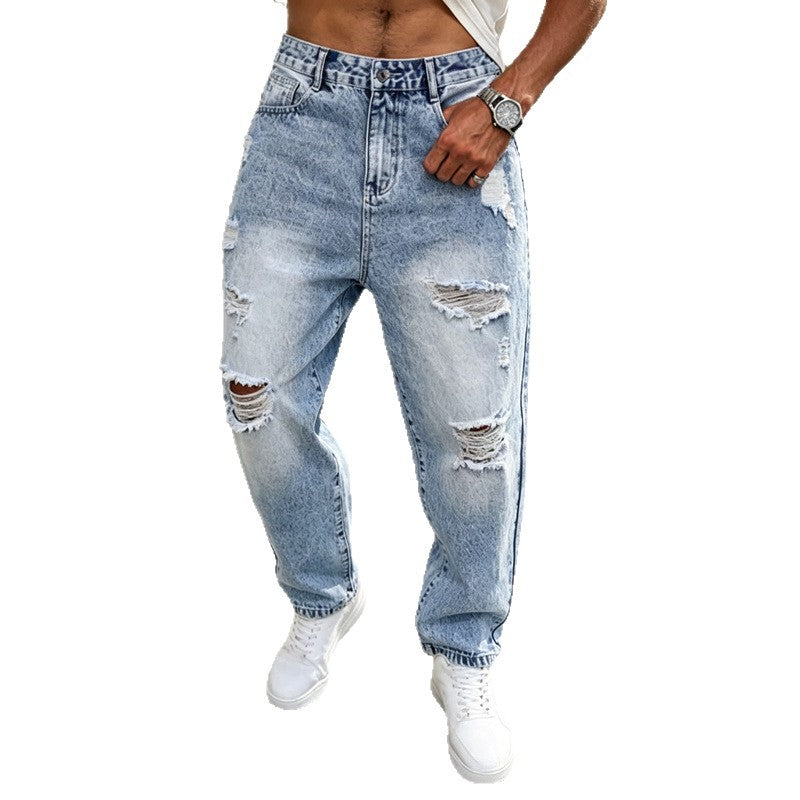 Herren Zerrissene Baggy-Jeans Shop Nory