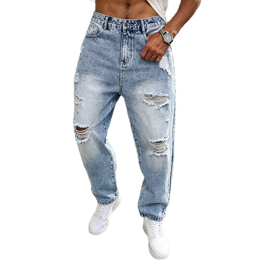 Herren Zerrissene Baggy-Jeans Shop Nory