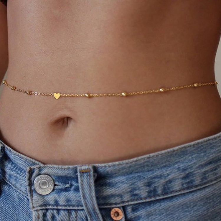 Damen Fußkette mit filigranem Herz-Design und funkelnden Akzenten Shop Nory