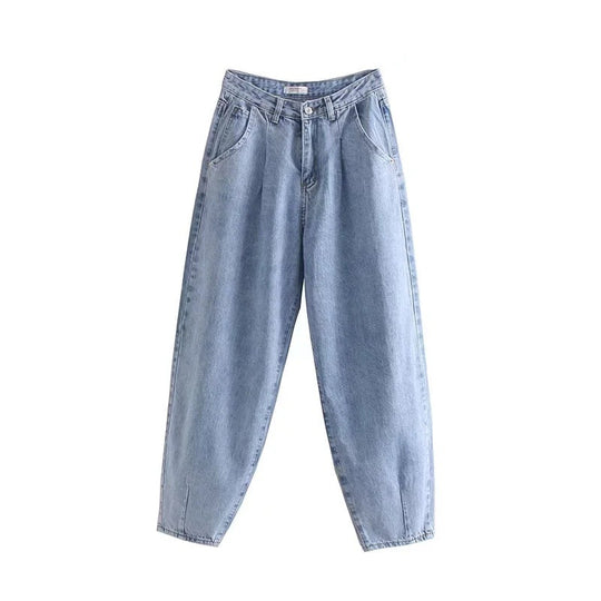 Damen Hochtaillierte Tapered‑Hose mit vorn gelegten Bundfalten und legerer Passform Shop Nory