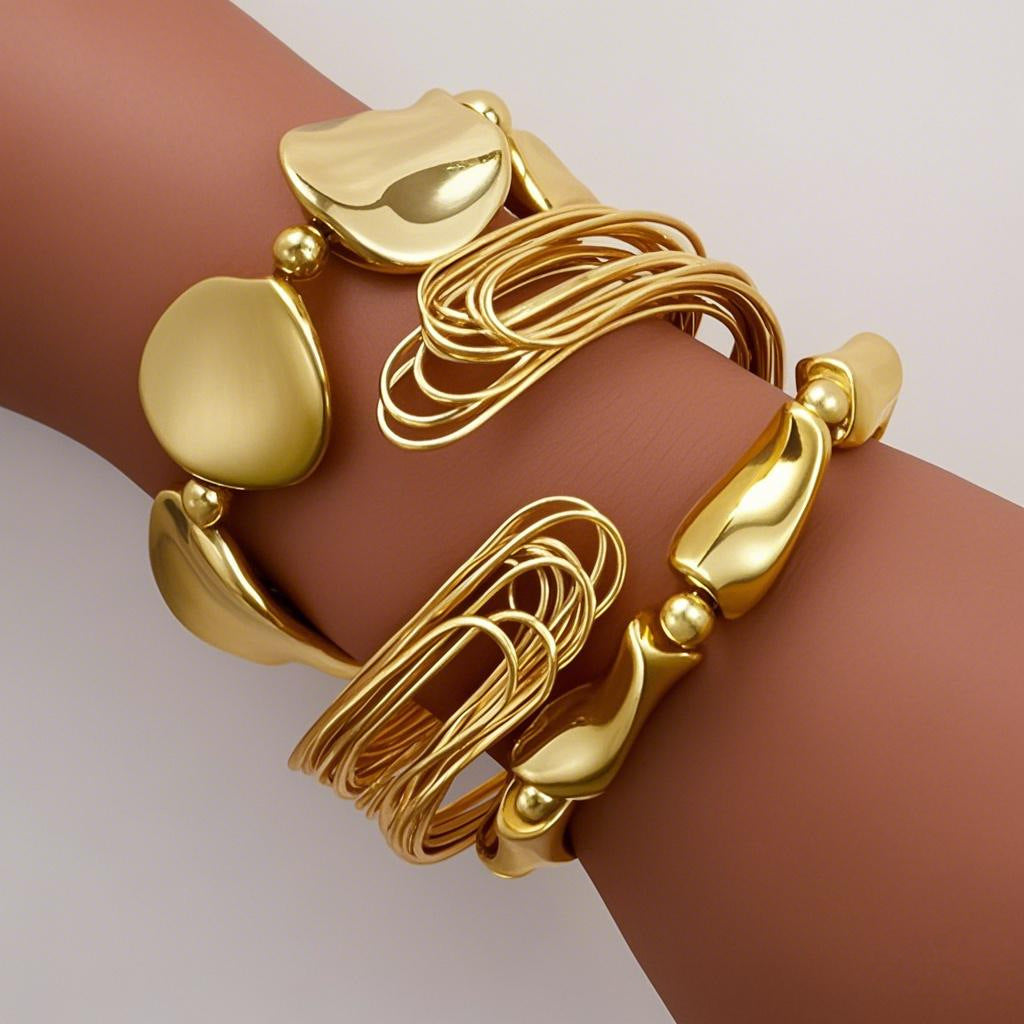 Damen Armreif-Set mit fließenden und modernen Designs Shop Nory