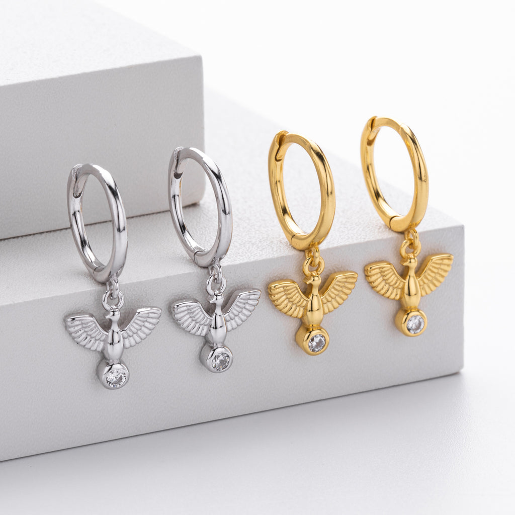 Damen Ohrhänger im engelsgleichen Design aus hochwertigem 925 Sterling Silber Shop Nory