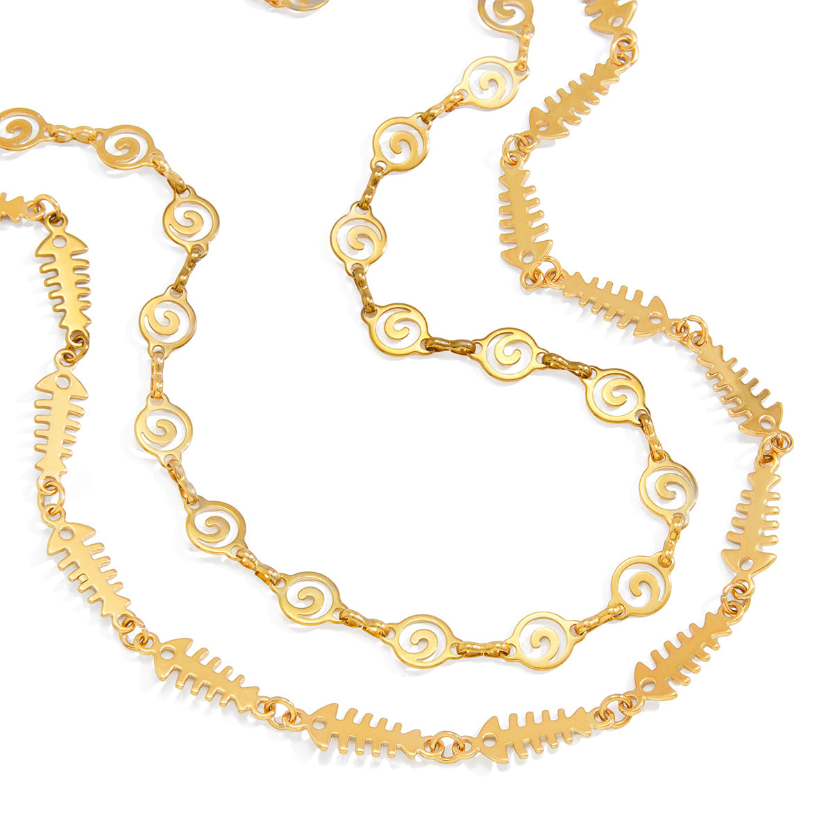 Damen Halskette mit spiralförmigem Design aus hypoallergenem Edelstahl Shop Nory