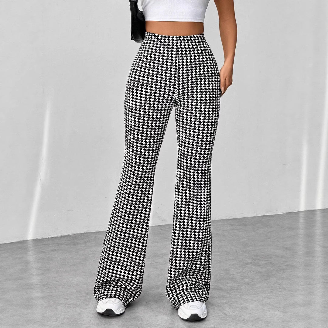 Damen Hochgeschnittene Schlaghose aus Stretch-Feinstrick Shop Nory