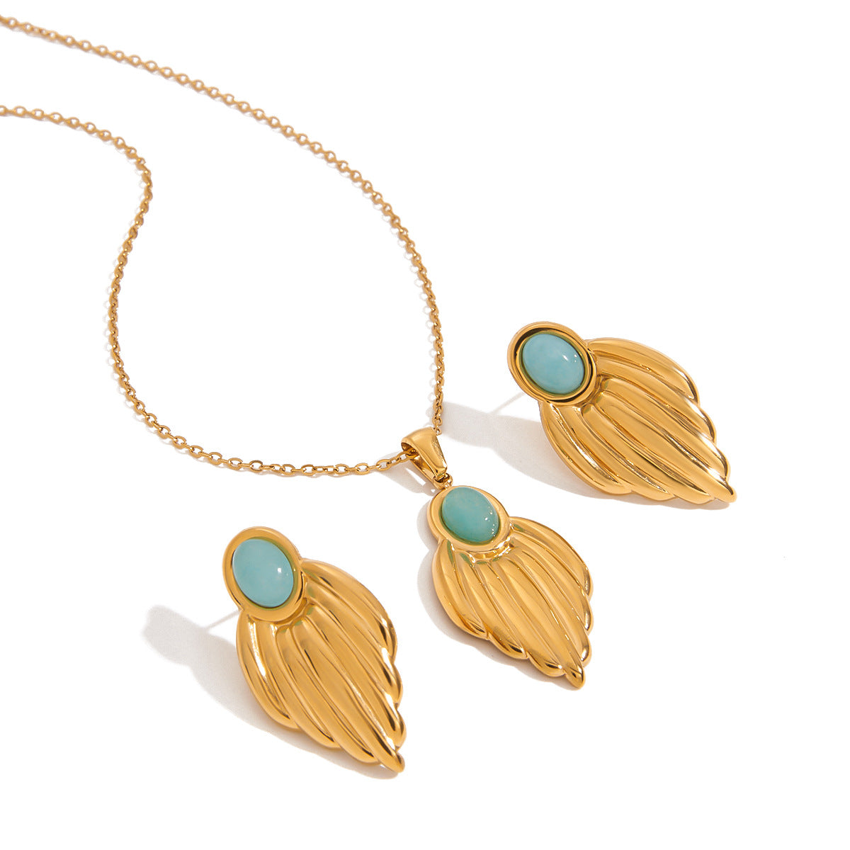 Damenohrringe mit Blattform und hochwertigem Edelstahl Shop Nory