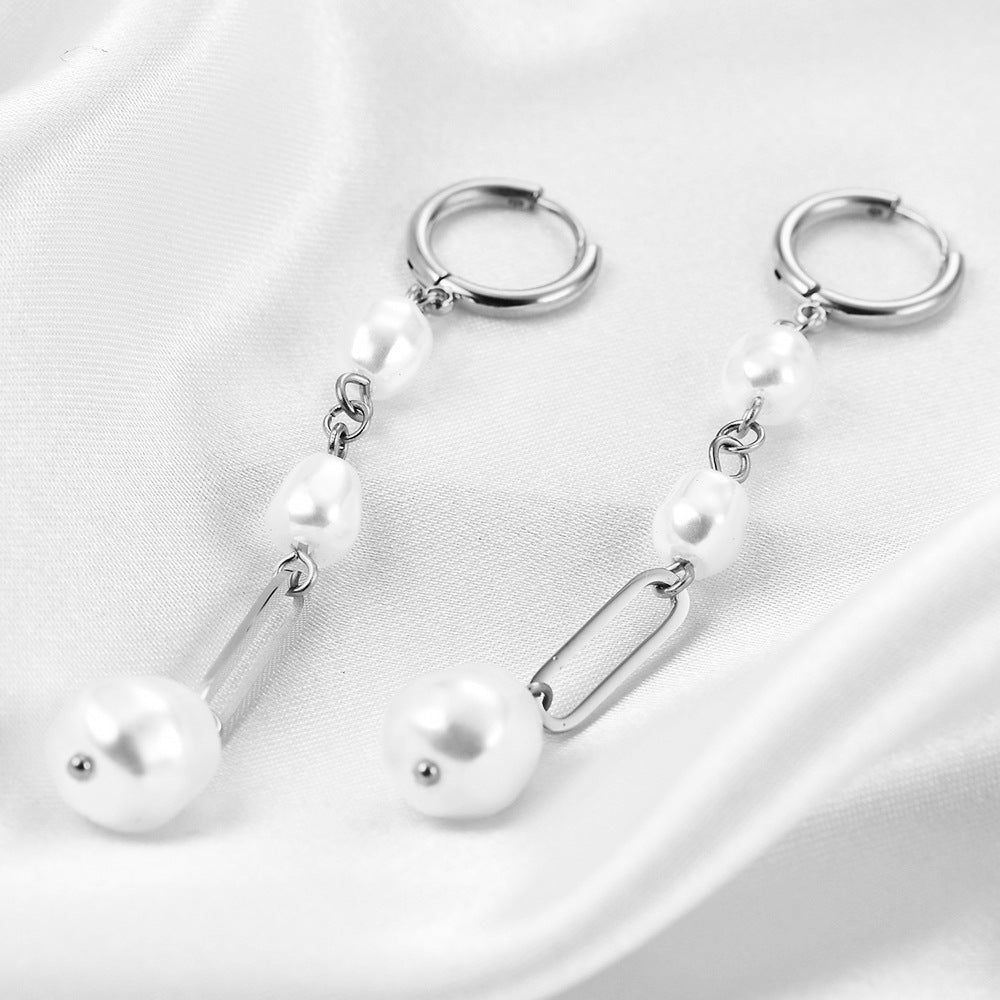 Damen Ohrringe mit eleganten Perlen und modernen Akzenten Shop Nory