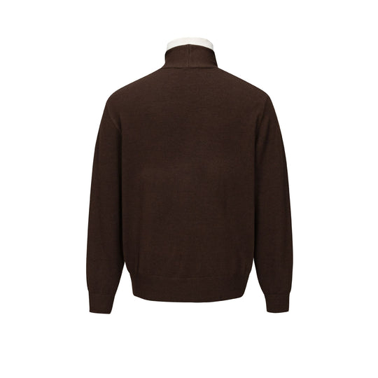 Herren Feinstrick-Layering-Cardigan mit tiefem V-Ausschnitt und integriertem Polokragen Shop Nory