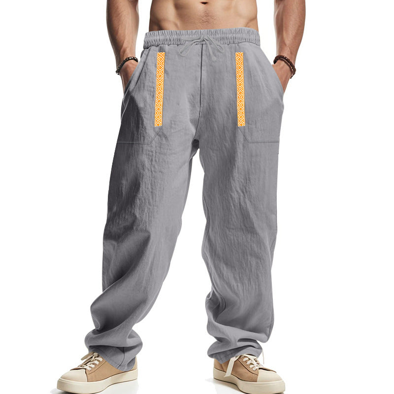 Herren lässige Cargo-Hose mit funktionalen Taschen und elastischem Bund