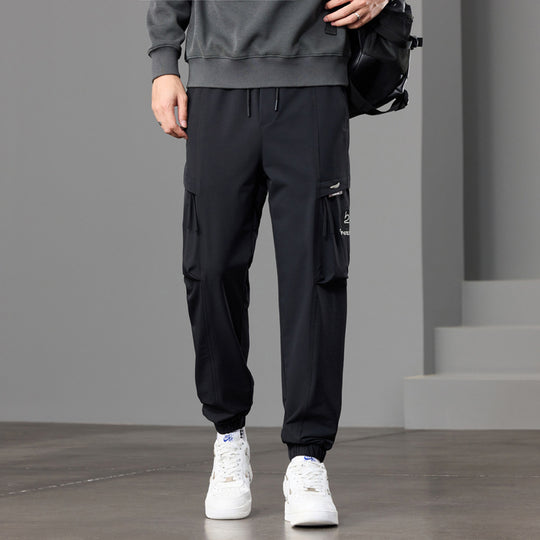 Herren technische Cargo-Joggerhose mit elastischem Saum, Multifachtaschen und Kordelzug Shop Nory