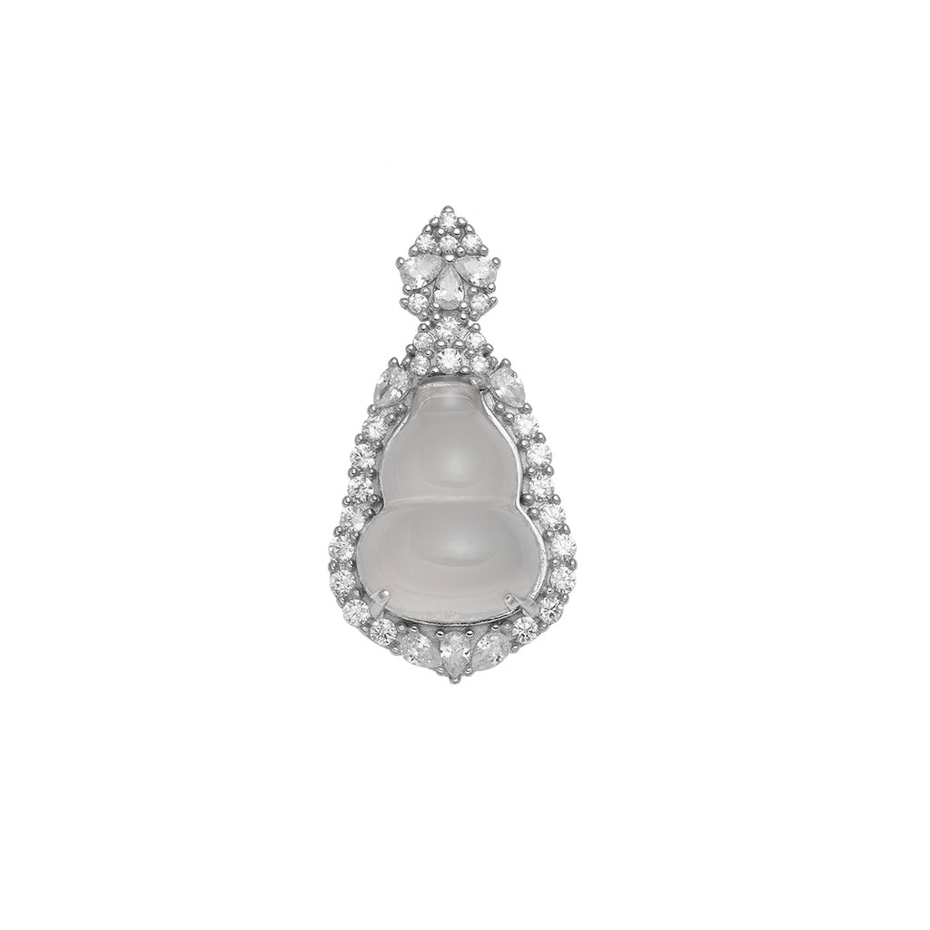 Damen Anhänger-Halskette mit kunstvollem Buddha-Motiv und funkelnden Zirkonia Shop Nory