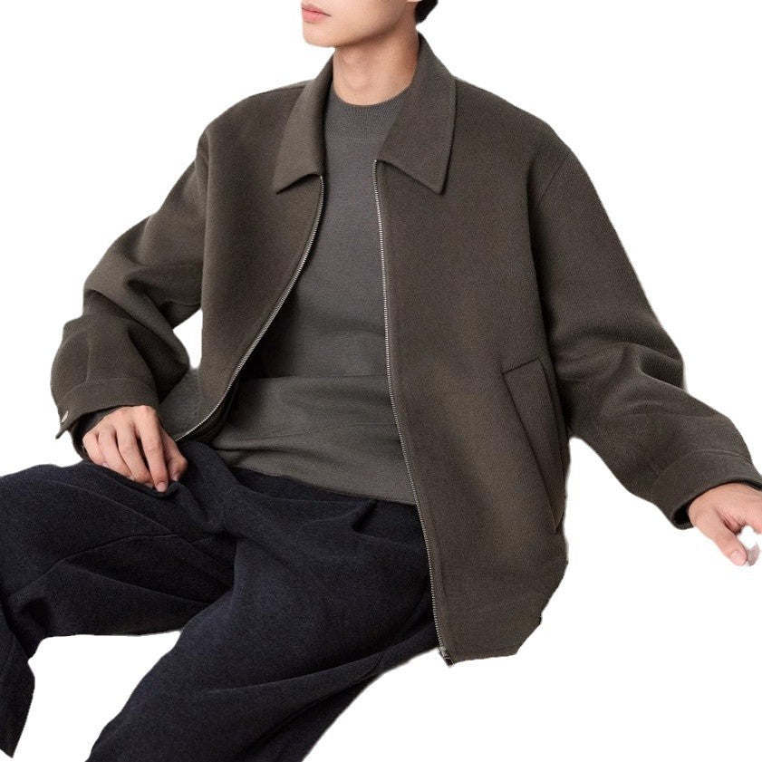 Herren Kurzjacke aus Wollmix mit Reißverschluss und Hemdkragen Shop Nory