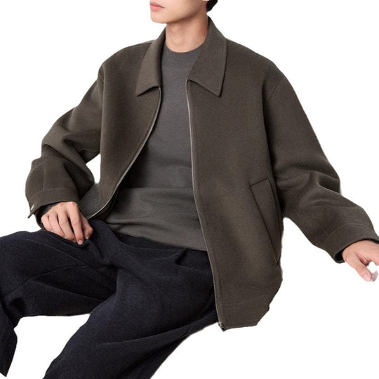 Herren Kurzjacke aus Wollmix mit Reißverschluss und Hemdkragen Shop Nory