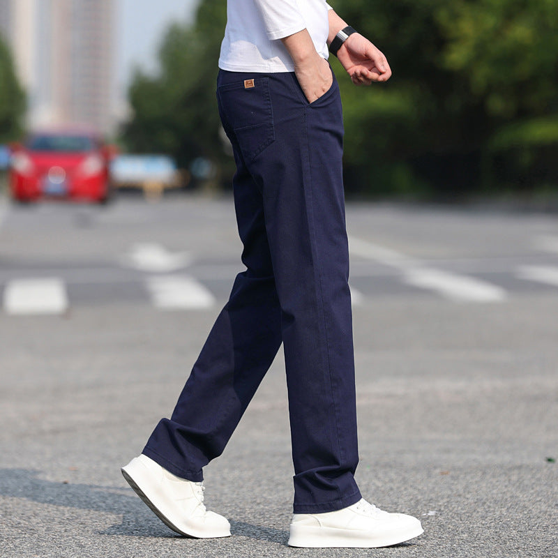 Herren Slim Fit Stretch-Hose mit elastischem Bund und geradem Bein Shop Nory