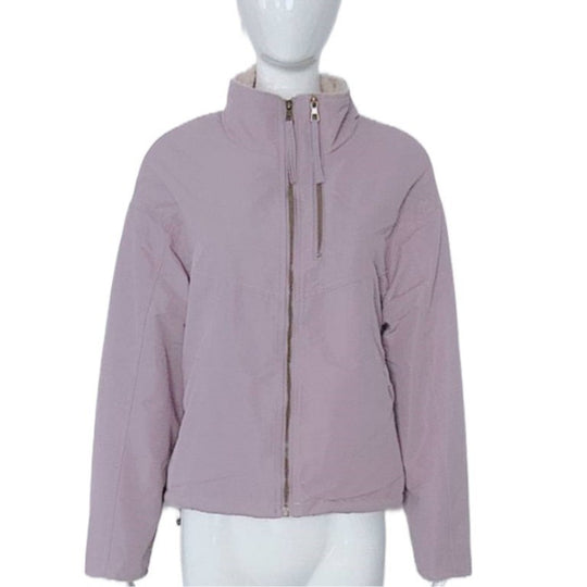 Damen Leichte gefütterte Übergangsjacke mit Stehkragen und Teddyfutter Shop Nory