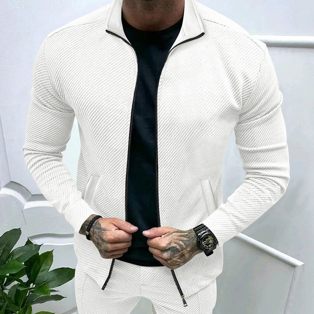 Herren sportliche Jacke mit strukturiertem Design