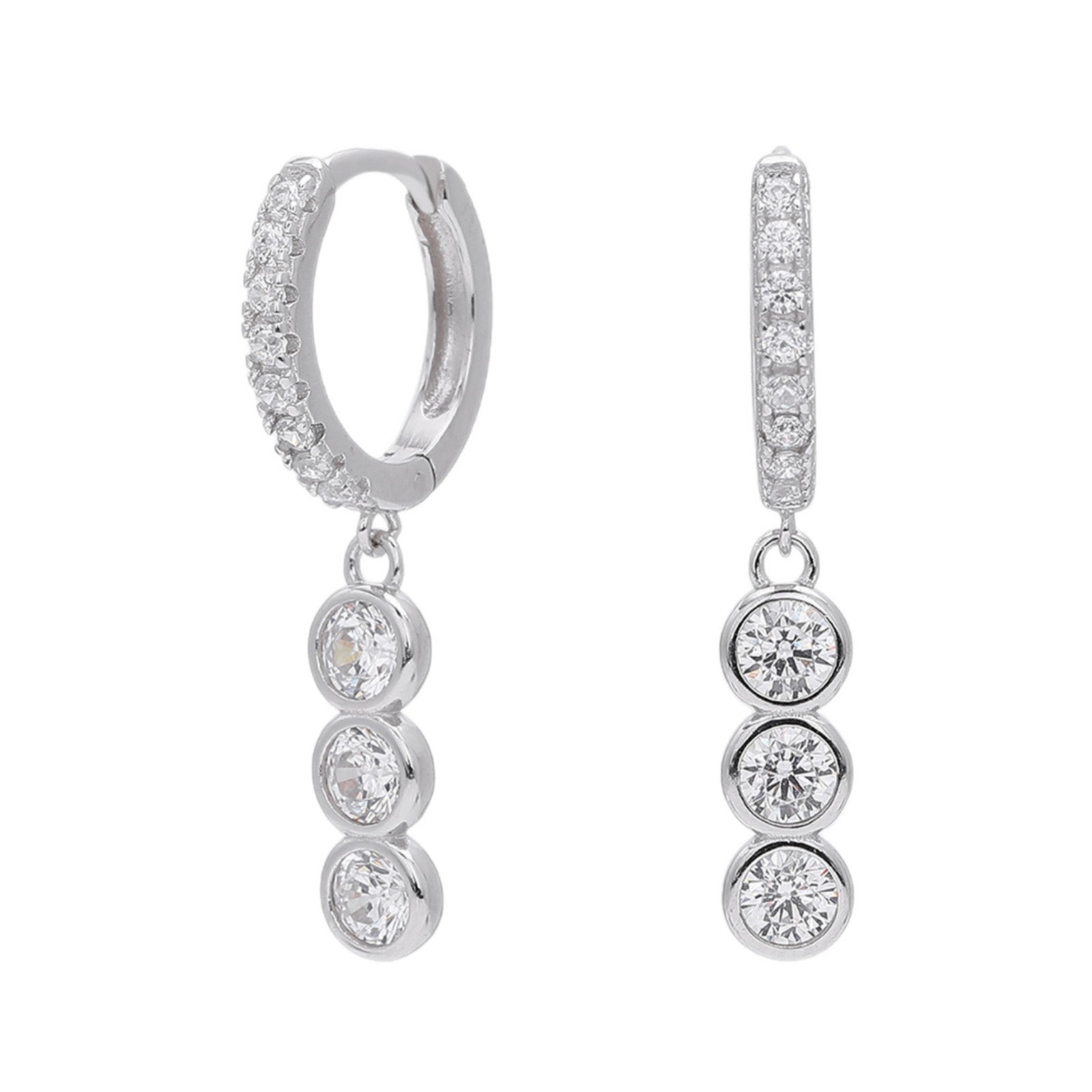 Damen Ohrhänger mit funkelnden Zirkonia und hochwertigem 925er Sterling Silber Shop Nory